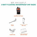 Cobra MRHH150FLT 3 Watt Vhf Handheld Marine Radio With Noaa Weather & Alerts, Submersible For 30 Minutes Cobra