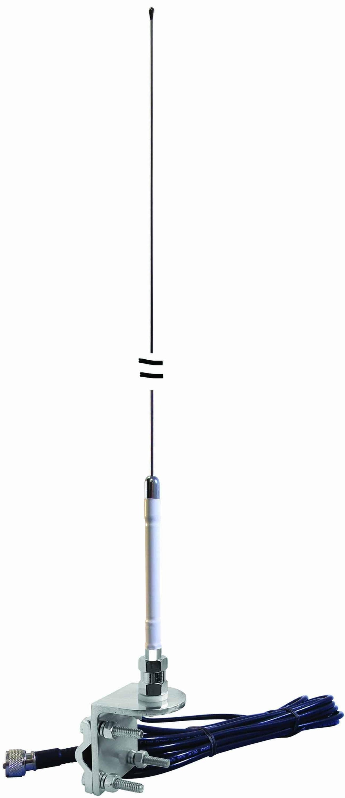 Everhardt SNGP4 4'mirror Mount Ss No Ground Antenna (white) Everhardt