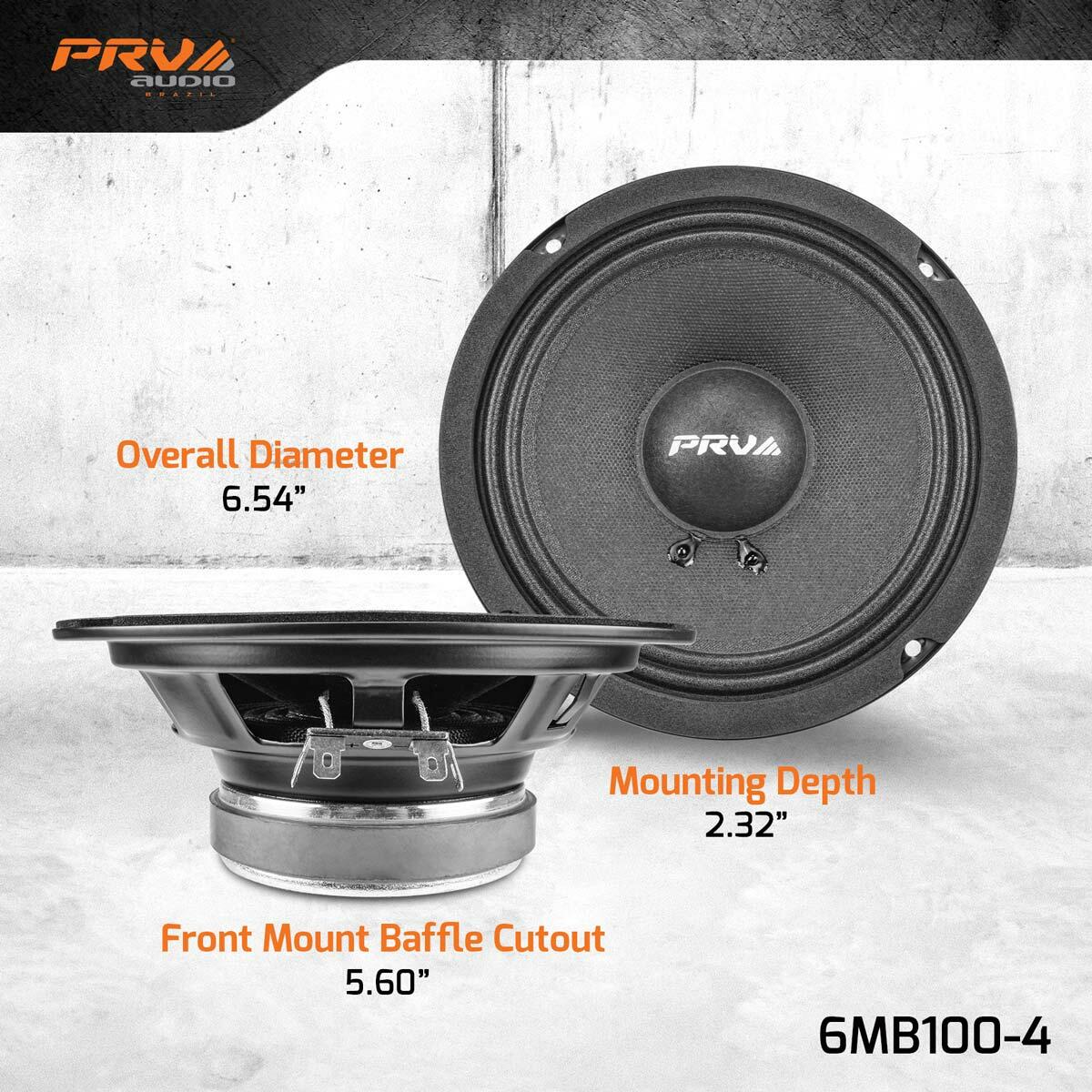 PRV Audio 6MB100-4 6.5" MIDBASS LOUDSPEAKER (Pair) PRV Audio