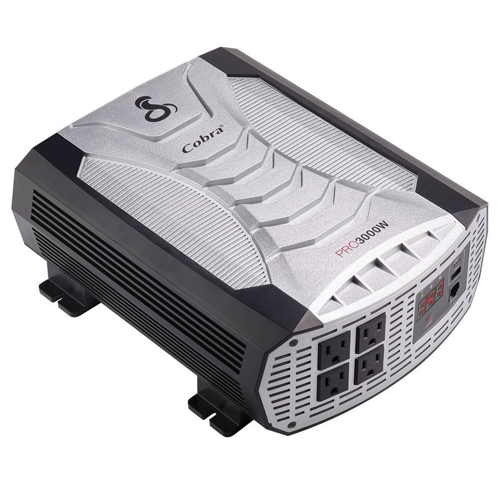 Cobra CPI3000W 3,000 Watt Modified Sine Wave Inverter - 6,000 Watt Surge With 4 Ac Outlets And 2 Usb Ports Cobra