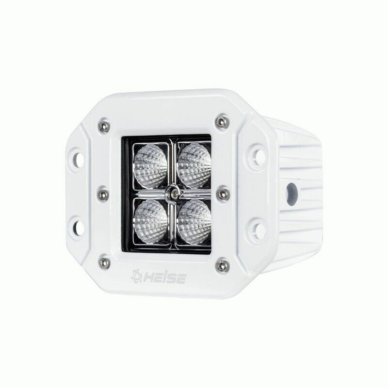 Heise HE-MFMCL2 3" Flush Mount Blackout Flood Marine Cube Light (4 LED) Heise