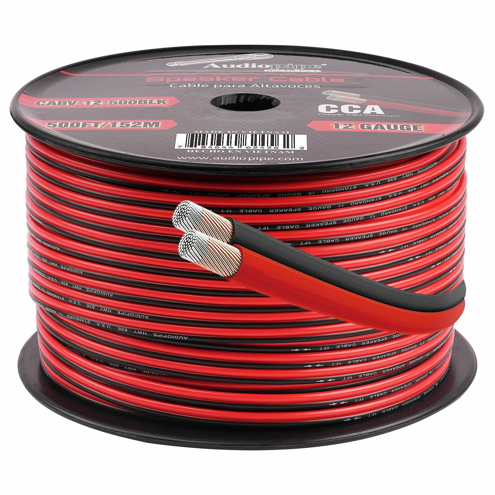 Audiopipe CABV-12-500BLK 500FT 12AWG Speaker Cable (CABV-12-500BLK) Audiopipe