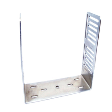 Twinpoint DXXX-C Workman - Chrome Heavy Duty 8" Wide X 9" Tall X 3" Deep Mounting Bracket With Slotted Sides For Mounting Two Radios Twinpoint