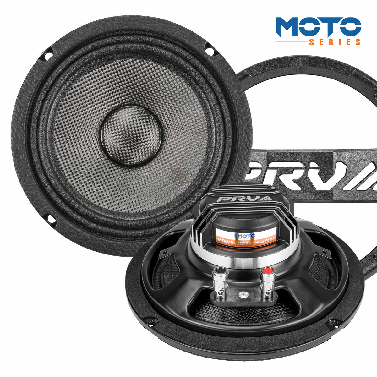 PRV Audio MT6MR400CF-NDY-4 SLIM 6.5" CARBON FIBER NEODYMIUM MIDRANGE LOUDSPEAKER PRV Audio