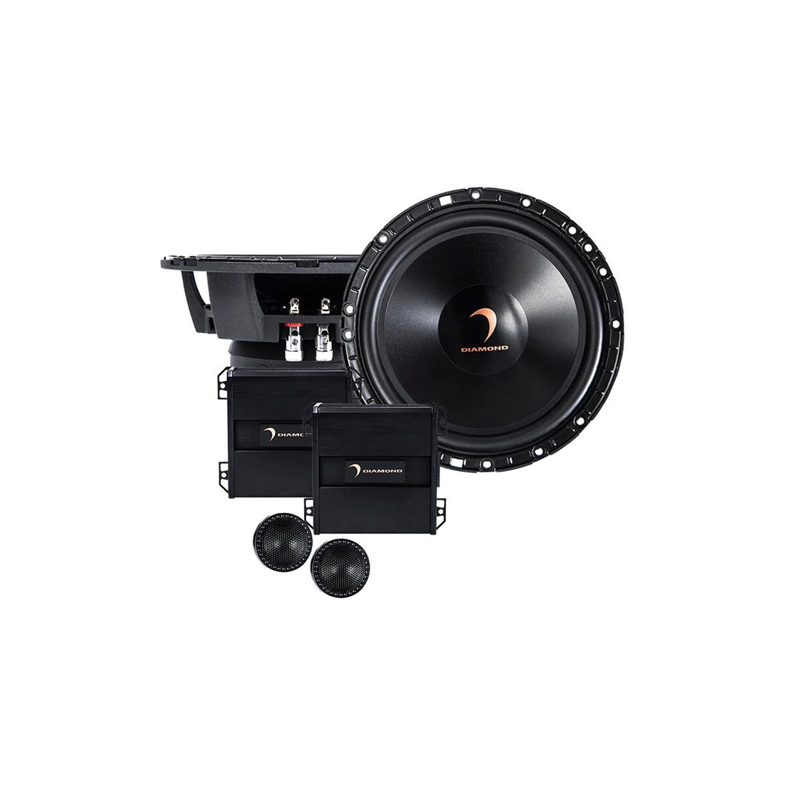 Diamond Audio H65S 6.5" HEX Series 2-Way Component Set w/25mm Silk Dome Tweeter - H65S Diamond