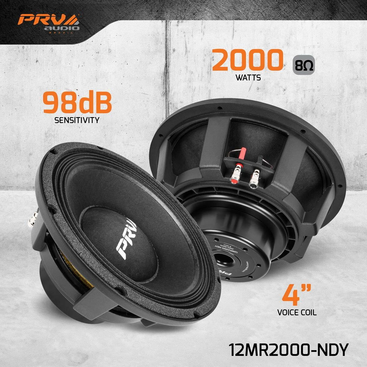 PRV Audio 12MR2000-NDY 12" MIDRANGE LOUDSPEAKER (Each) PRV Audio