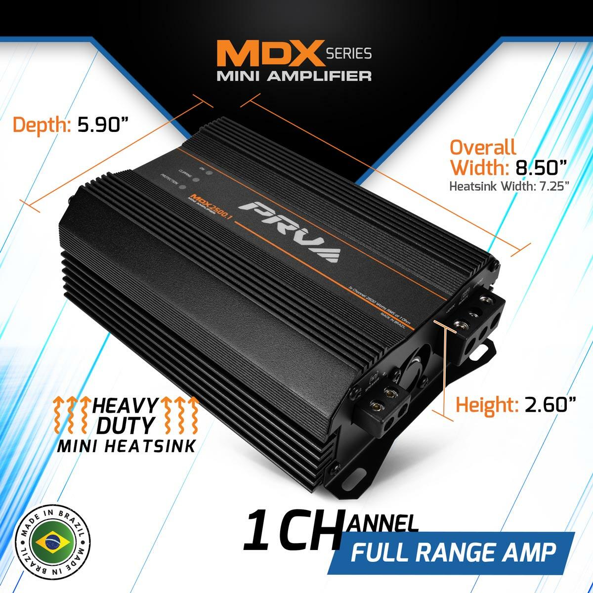 PRV Audio MDX2500.1 1 Ohm 1 Channel Full Range Amplifier PRV Audio