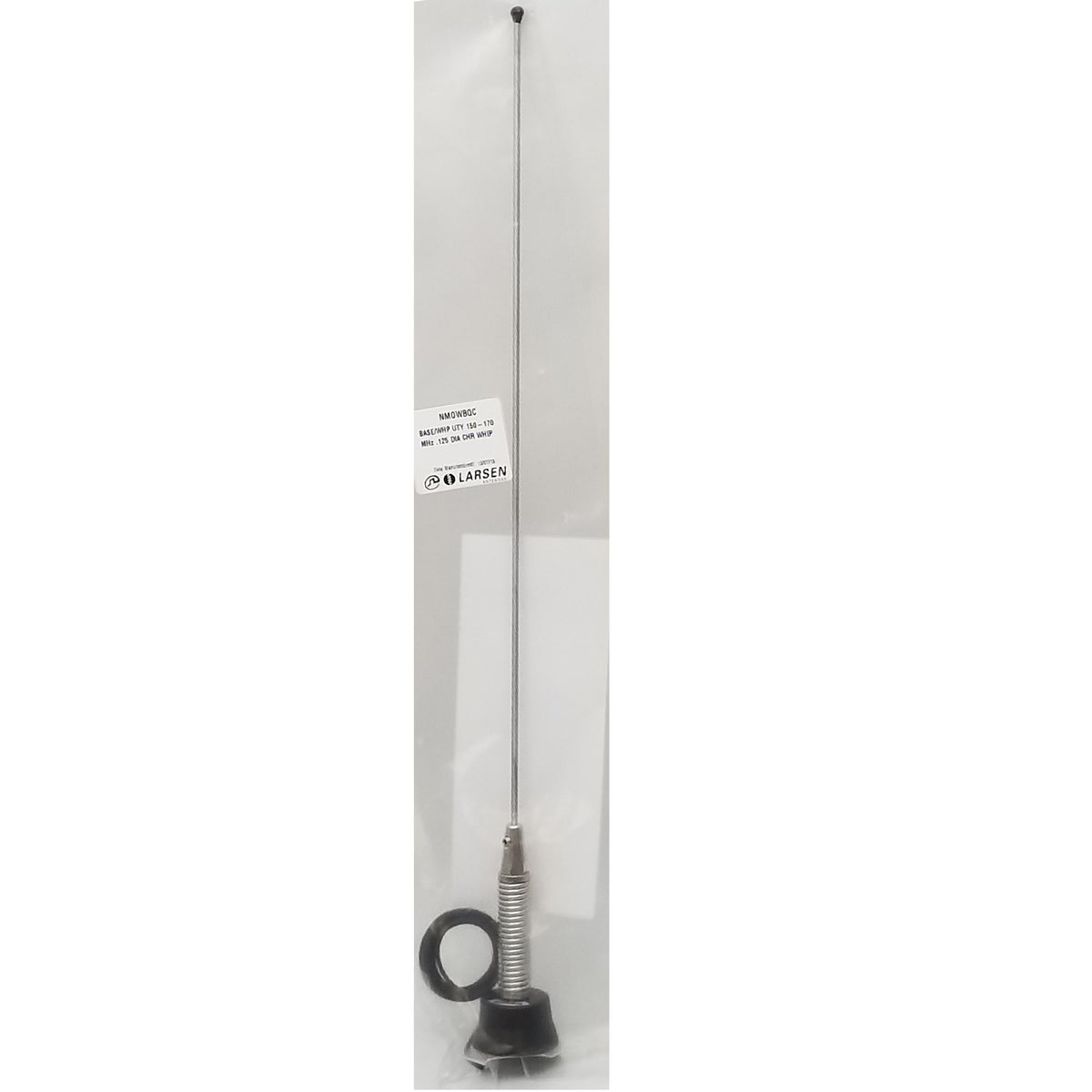 Larsen NMOWBQC Nmowbc 150-170 Mhz .125 Diamiter Chrome Whip With Black Base Larsen