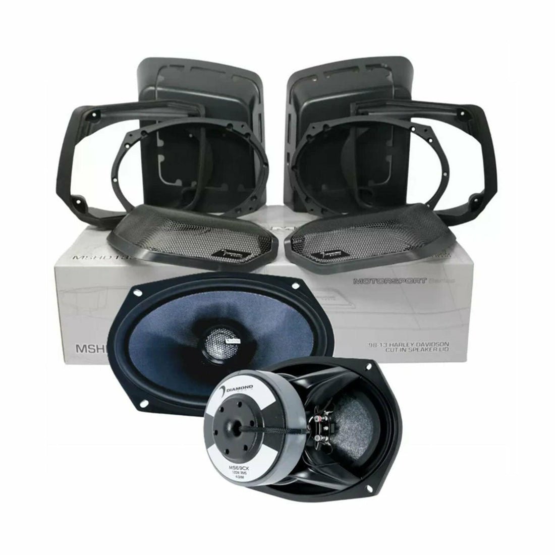 Diamond Audio MS692CX2LK13 1998-2013 Harley Davidson Lid Kit with MS692CX2 Speaker (2) - MS692CX2LK13 Diamond