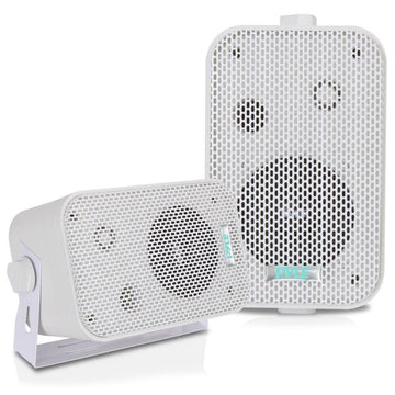 Pyramid PDWR30-W Pyle - Pdwr30-w 3-1/2" 300 Watt Indoor Or Outdoor Waterproof Boxed Speaker Pair - In White Pyramid