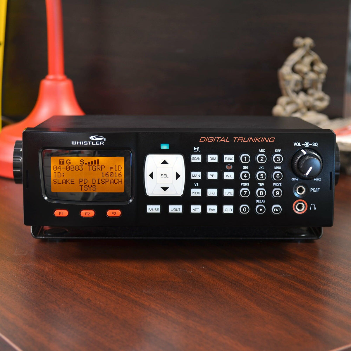 Whistler WS1065 Digital Trunking Desktop Scanner – Programmable Police/Fire Radio with Backlit Display, 1800 Memory Channels, and V-Scanner Technology – Black Whistler