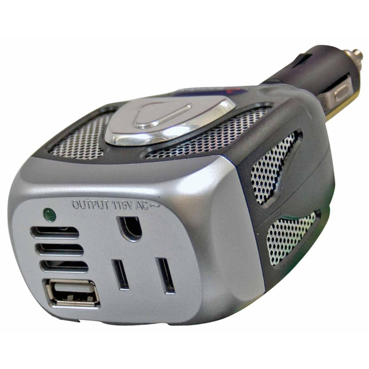 Samlex SAM10012 -12 Volt Dc, 115 Volt Ac 100 Watt Modified Sine Wave Inverter With Cigarette Plug, 1 Three Prong Outlet & Usb Port Samlex