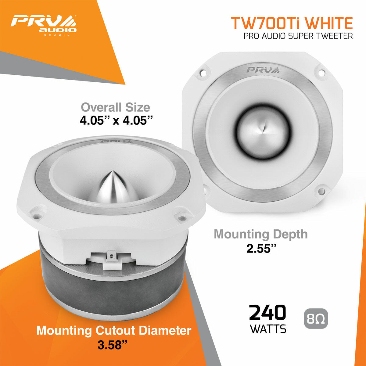 PRV Audio TW700Ti WHITE PRO AUDIO SUPER TWEETER (Each) PRV Audio