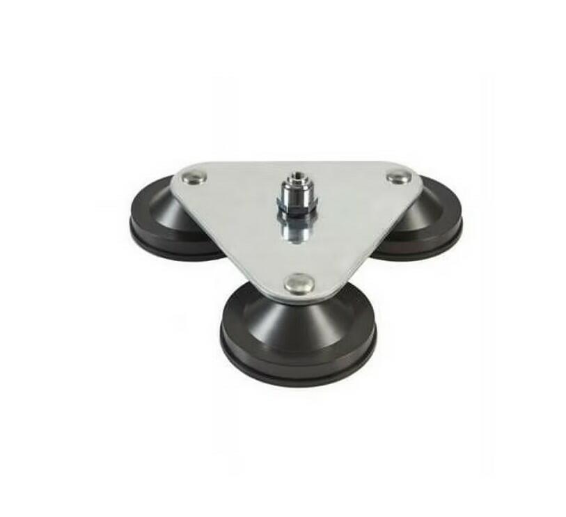 Procomm PC-PM3R 3-4 in. Triple Magnet Aluminum Mount with HD SO-239 Stud - Black & Silver Procomm
