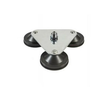 Procomm PC-PM3R 3-4 in. Triple Magnet Aluminum Mount with HD SO-239 Stud - Black & Silver Procomm