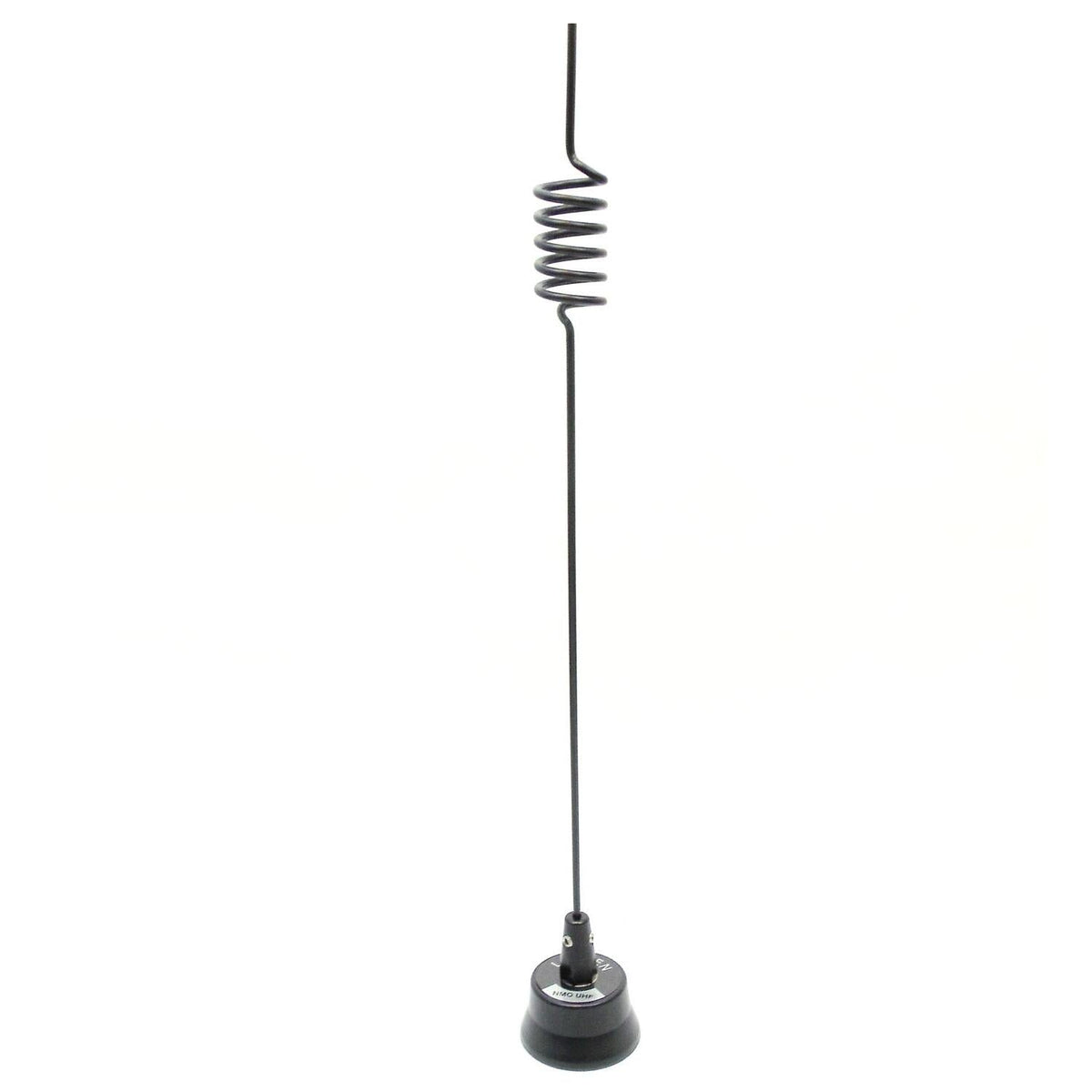 Larsen NMO440 440-460 Mhz Uhf Antenna With Black Base & Black 5/8 Over 1/4 .100 Open Coil Whip Larsen