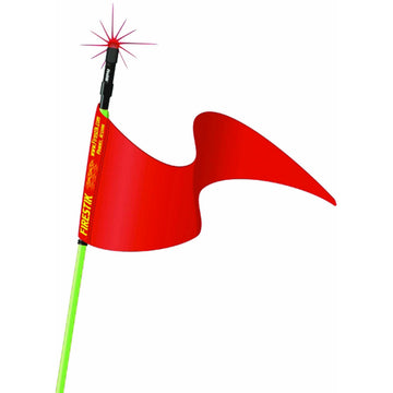Firestik SR3-G 3' Green Strobe Ready Stik With 3/8"x24 Threaded Base & Safety Flag Firestik