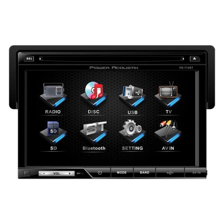 Power Acoustik PD710B  Oversized 7" Detach Touch Screen Receiver TFT/LCD DVD AM/FM  Bluetooth A2DP Power Acoustik