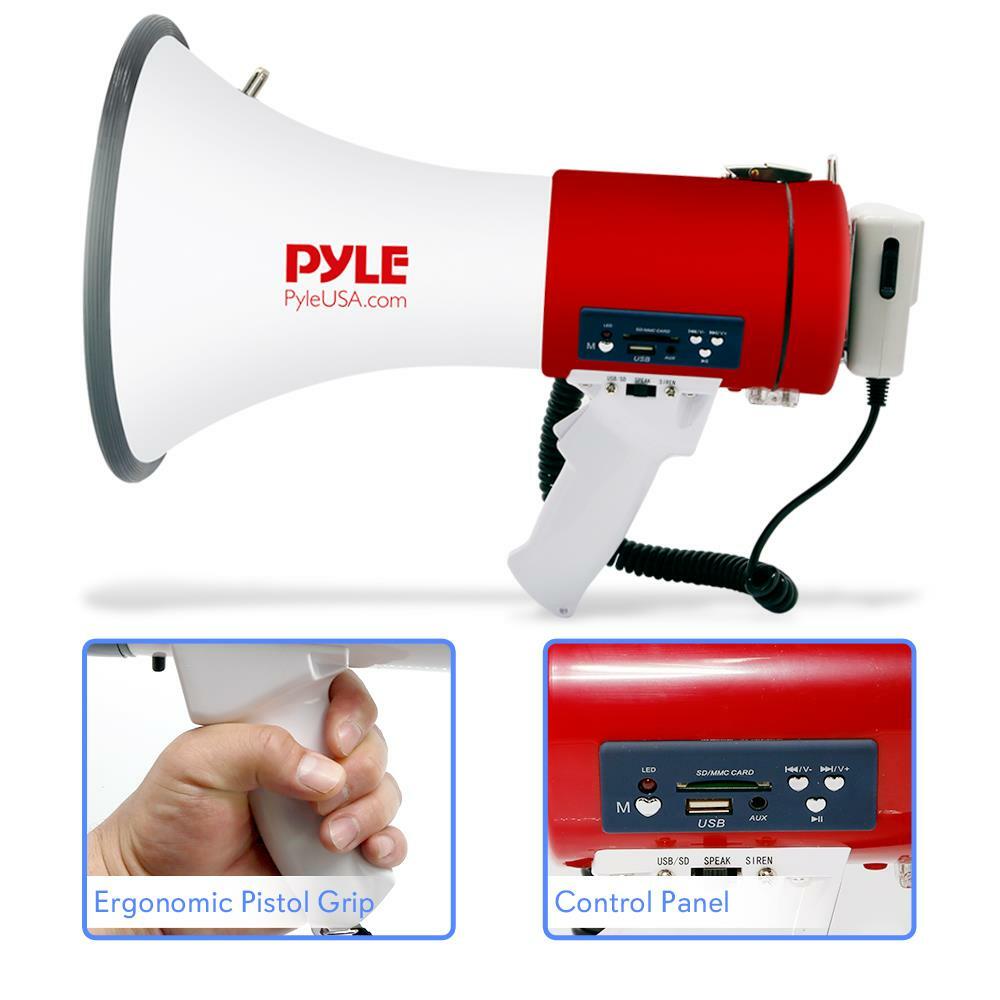 Pyle PMP57LIA  50 Watt Megaphone with Built-in Siren Pyle