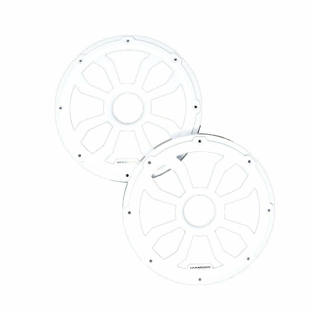 Diamond Audio HXM65FWW 6.5" Flush Mount Speaker Grills - Pair (White) - HXM65FWW Diamond