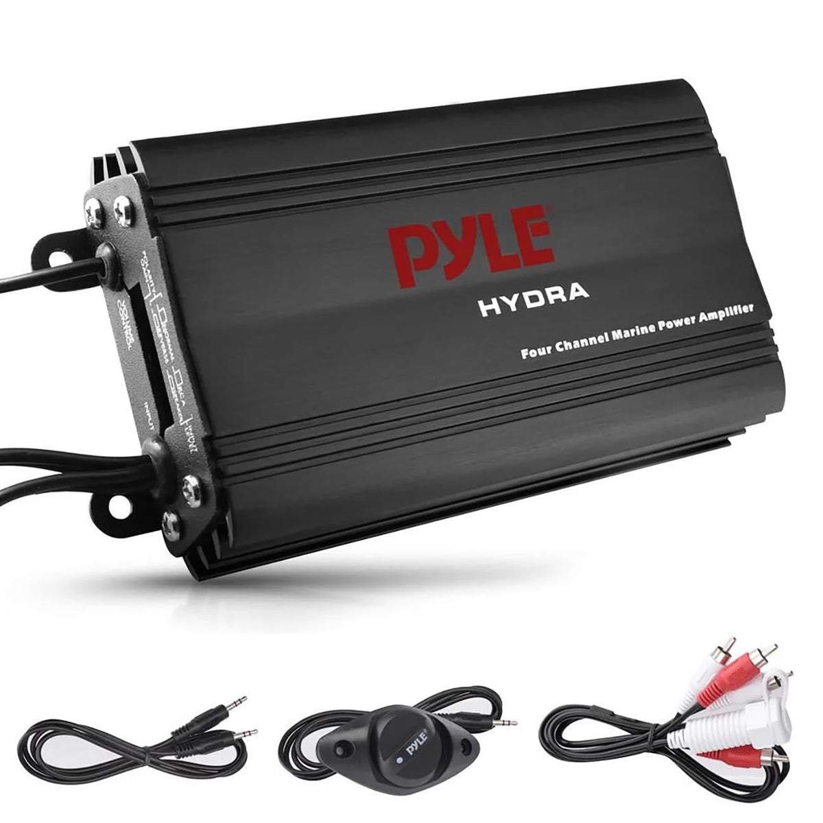 Pyle PLMRMP3B  Marine 4 Channel Amplifier 800W MAX - Black Finish Pyle