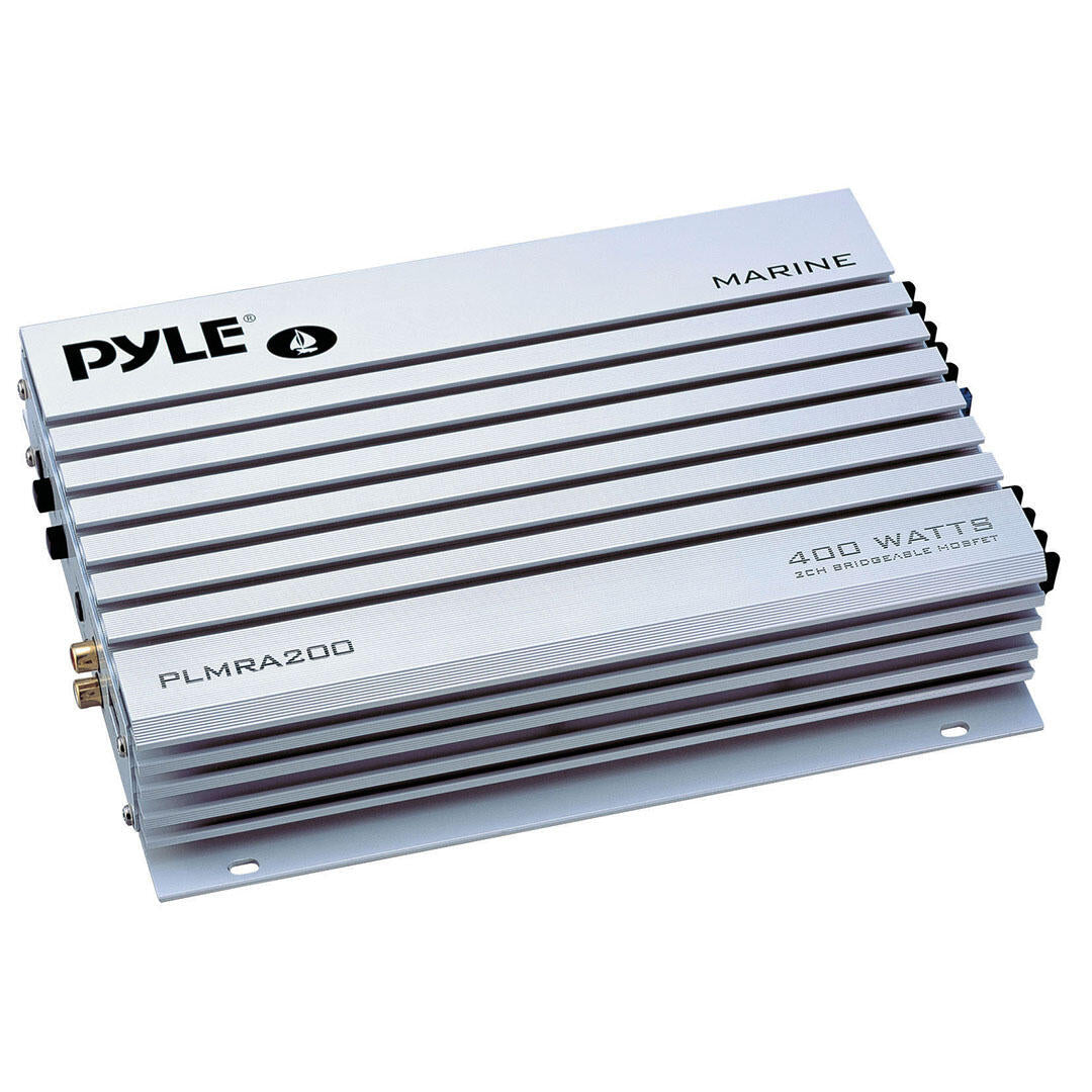 Pyle PLMRA200  Marine 2 Channel Amplifier 400W MAX Pyle