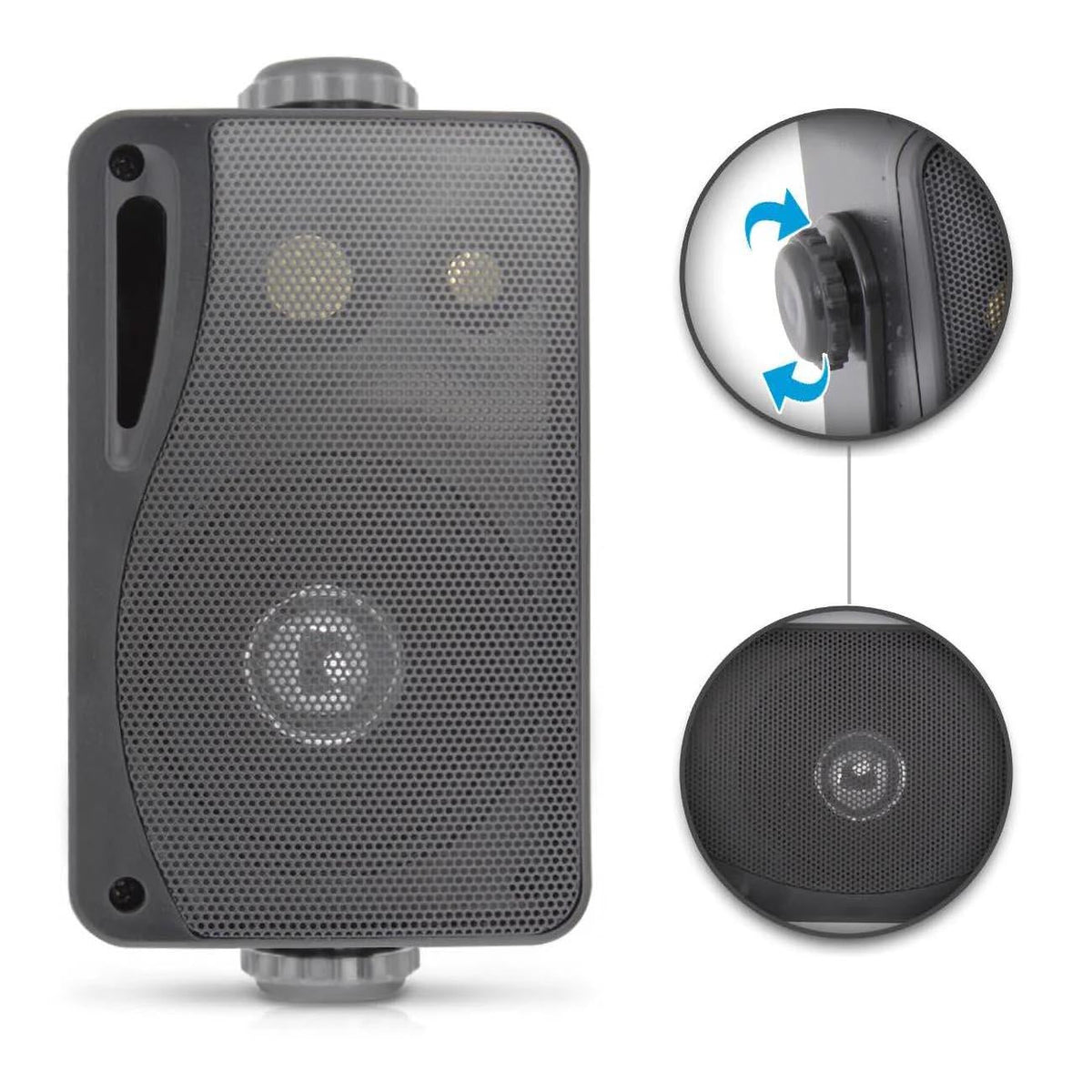 Pyle PLMR24B  Marine 3-Way Box Speakers with 3.5” Woofer (Black) Pyle