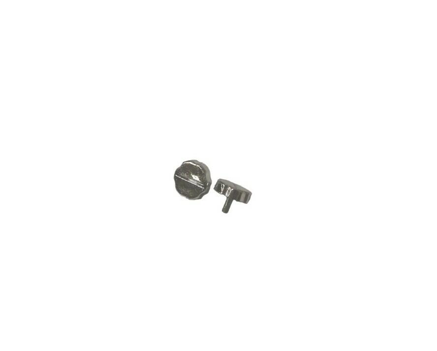Workman KN-5PCB Radio OEM Plastic Chrome 5mm Thread Knob(Pair) Bandit