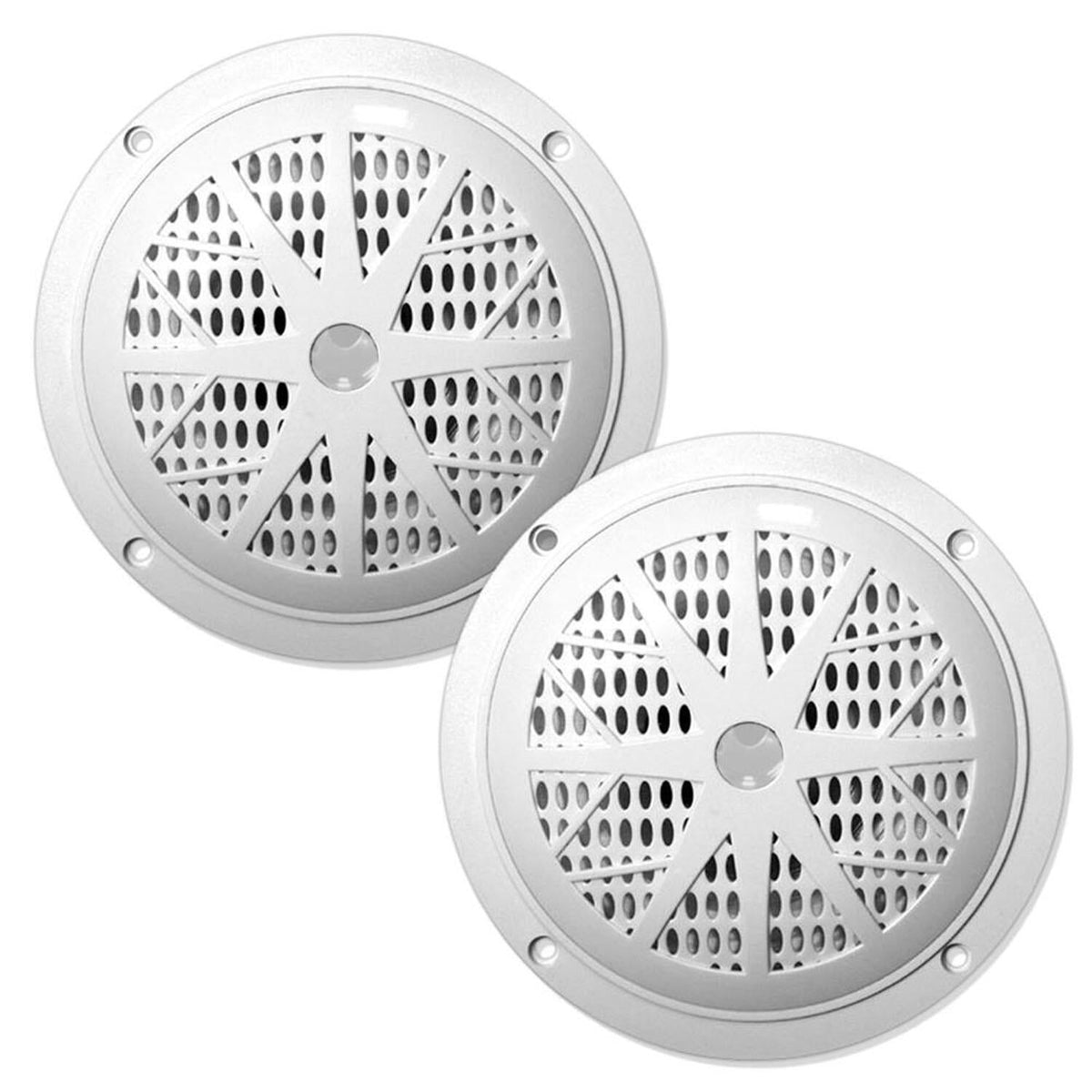 Pyramid PLMR61-W Pyle - Plmr61-w  6-1/2" Dual Cone 120 Watt White Waterproof Marine Speaker Pair Pyramid