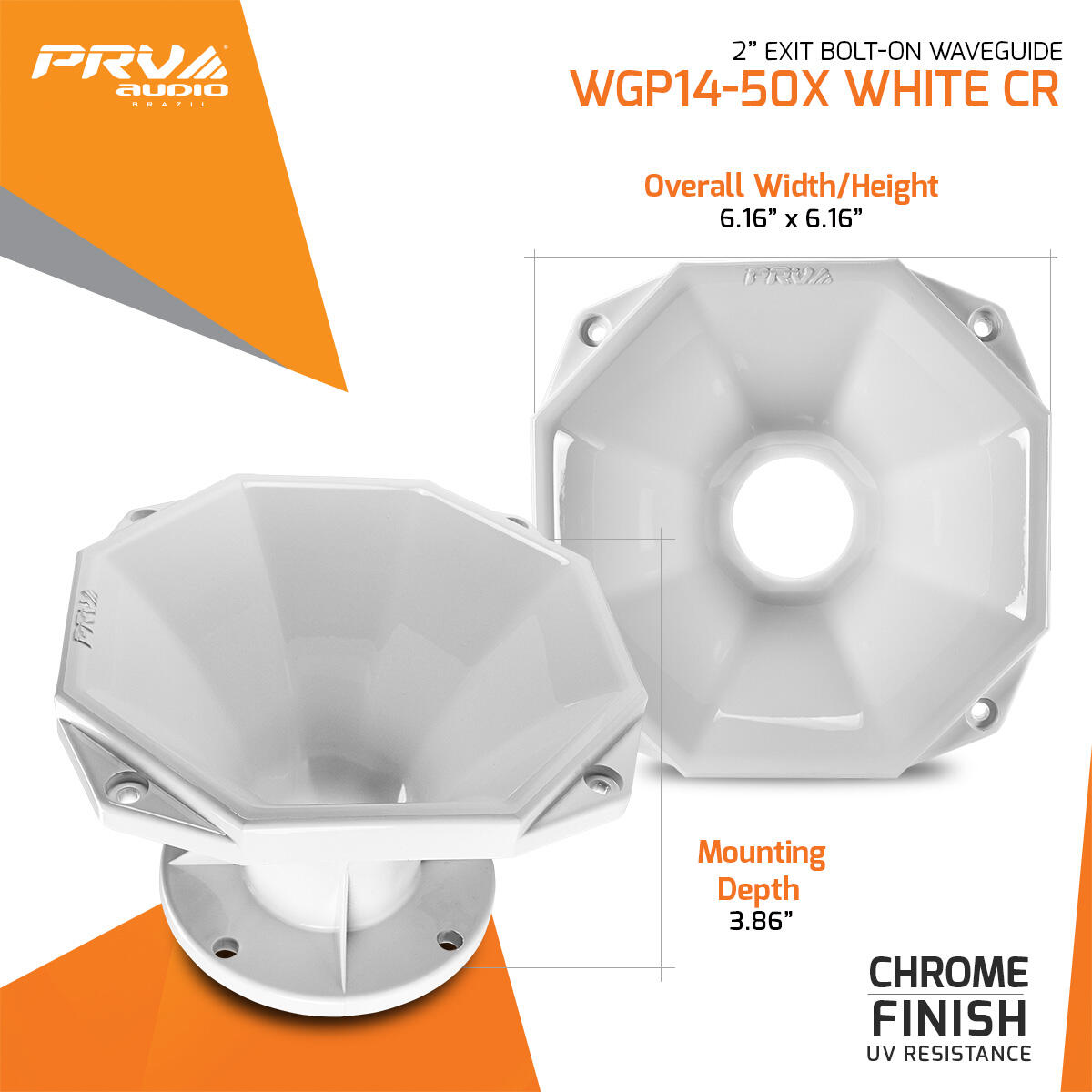 PRV Audio WGP14-50X WHITE CR 2" Exit Horns Waveguides PRV Audio