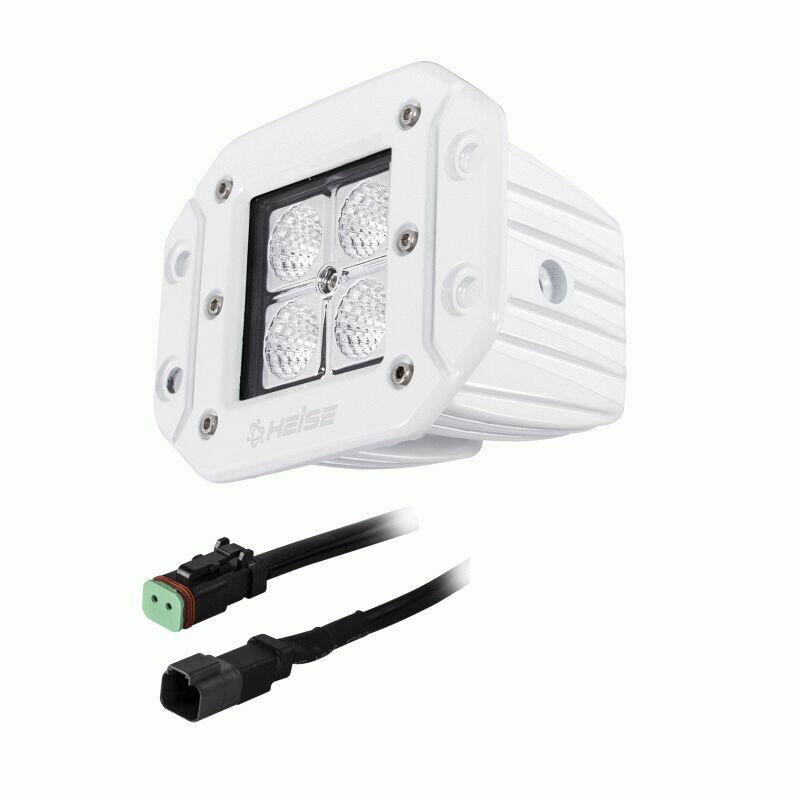 Heise HE-MFMCL2 3" Flush Mount Blackout Flood Marine Cube Light (4 LED) Heise