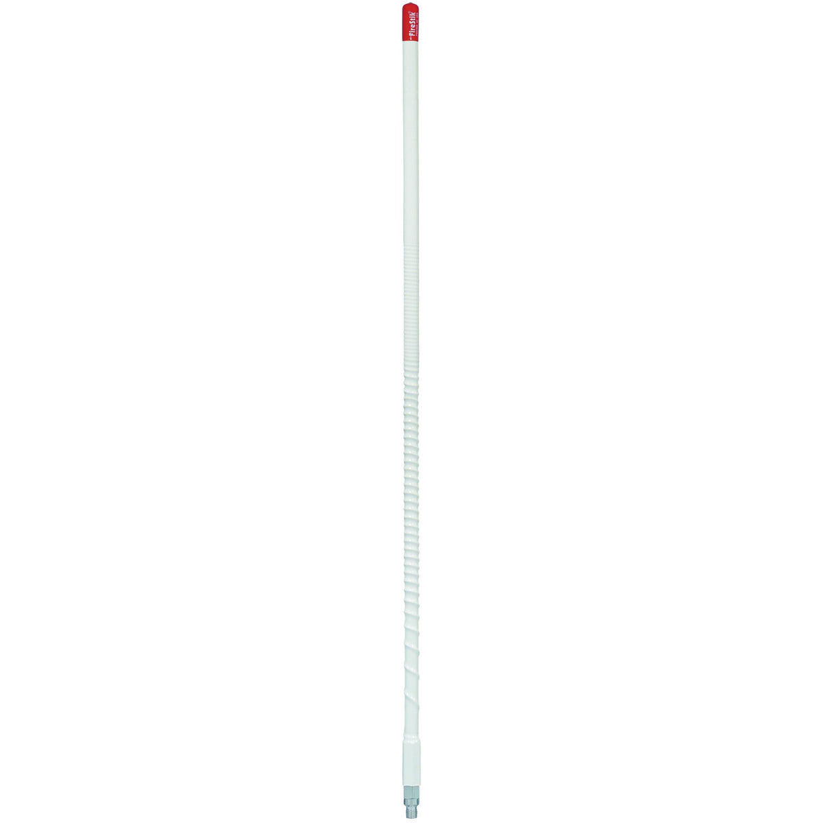 Firestik KW5-W 5 Foot Heavy Duty Trim To Tune 500 Watt Top Loaded Fiberglass 5/8 Wave Cb Antenna With 3/8"x24" Threaded Base In White Firestik