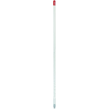 Firestik KW5-W 5 Foot Heavy Duty Trim To Tune 500 Watt Top Loaded Fiberglass 5/8 Wave Cb Antenna With 3/8"x24" Threaded Base In White Firestik