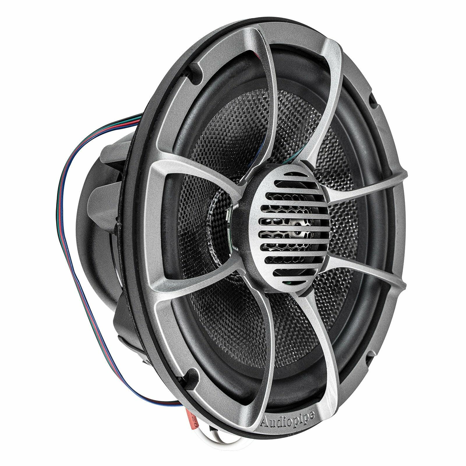 Audiopipe APMP-T830LD Coaxial 2-Way Marine Speaker with LED Light (APMP-T830LD) (Pair) Audiopipe