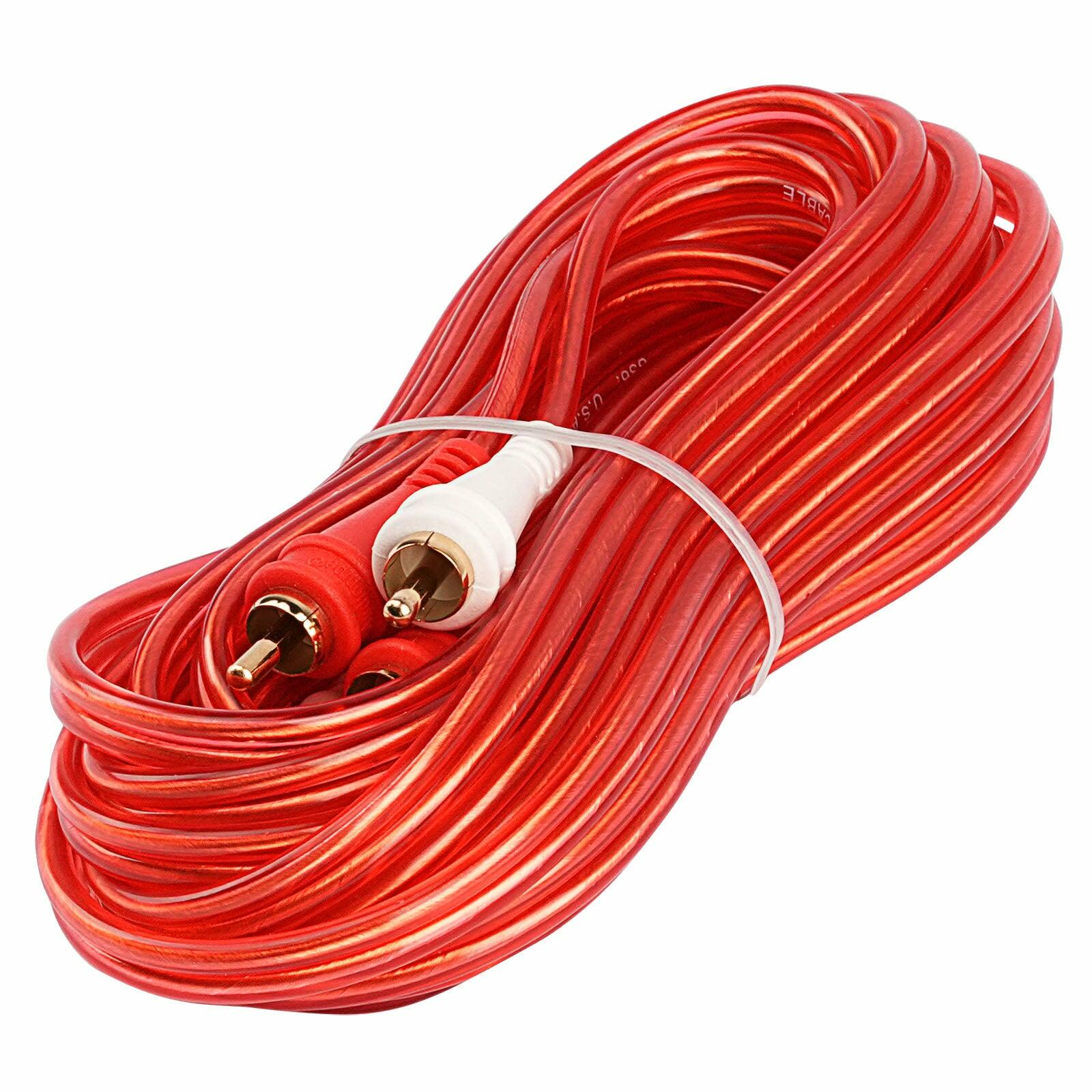 Audiopipe BMV-G-17 17FT Oxygen Free RCA Audio Cable (BMV-G-17), 10-Pack (10 Individual Cables) Audiopipe