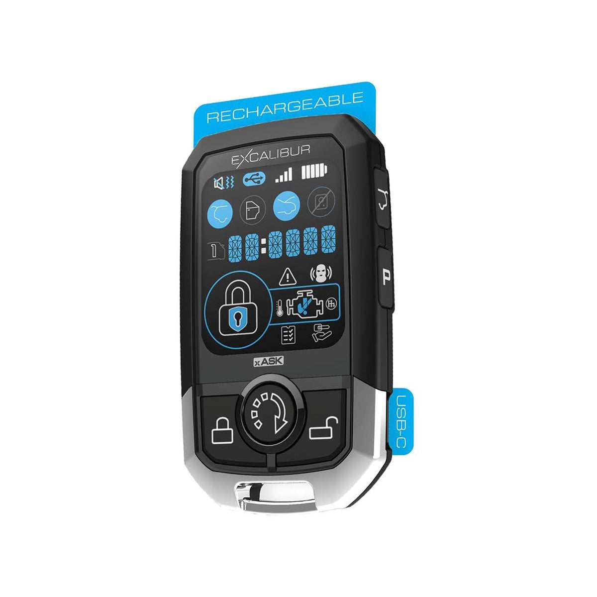 Excalibur Alarms 151403 3-Color LCD 2-Way Remote for AL18803D Excalibur Alarms