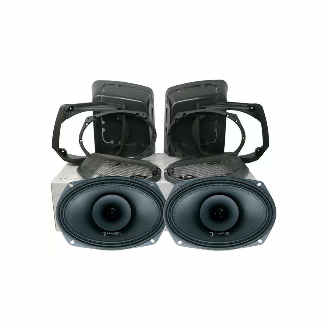 Diamond Audio MSMP694LK13 1998-2013 Harley Davidson Cut-In Lid Kit with MP694 Speakers (4) - MSMP694LK13 Diamond