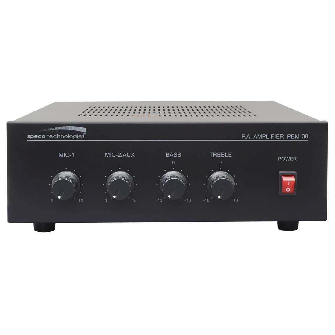 Speco PBM30 30 Watt Rms 110 Volt Ac Public Address Amplifier With 2 Microphone Inputs Speco