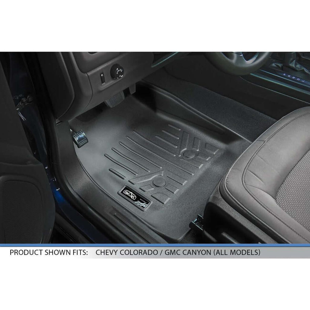 Smartliner SA0164/B0164 Smartliner Front/2nd Row Floor Liners '15-'22 Chevy Colorado Crew Cab/GMC Canyon Crew Cab (Black) SMARTLINER