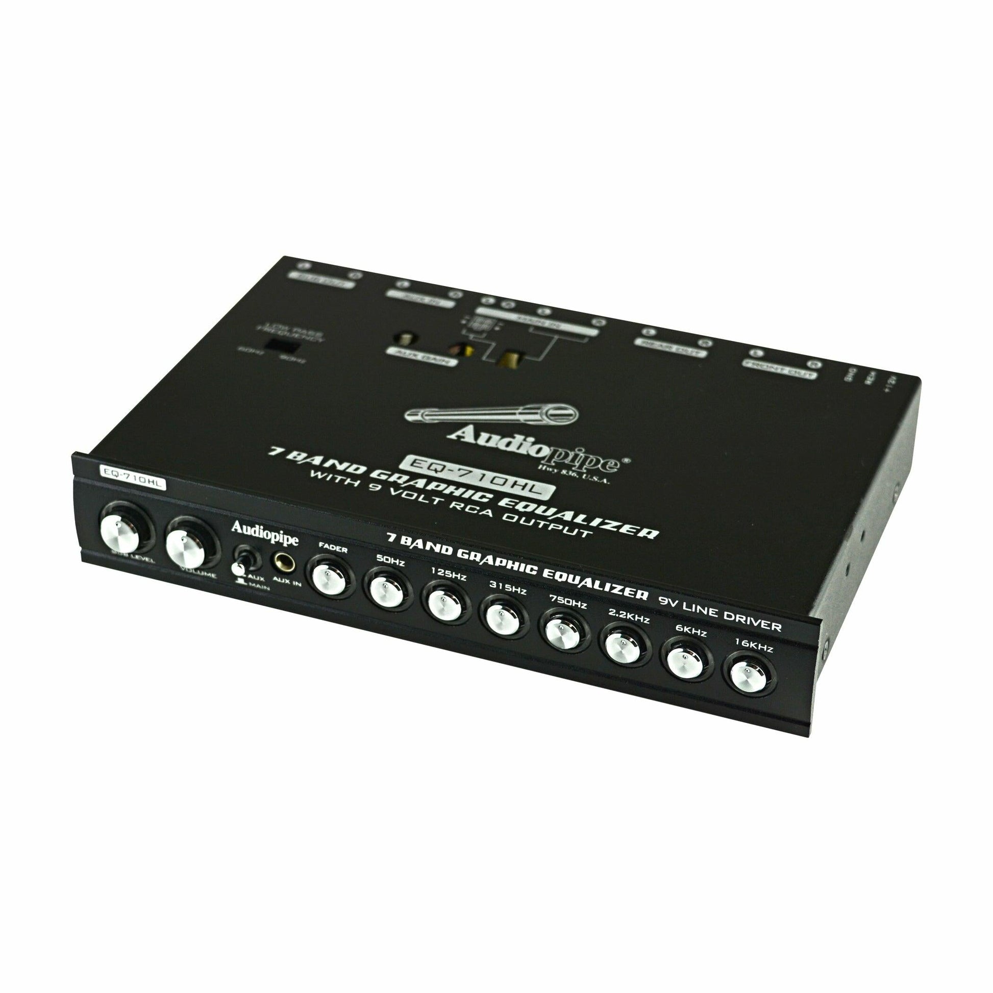 Audiopipe EQ-710HL 7 Band Graphic Equalizer with Hi/Lo 9V Line Driver (EQ-710HL) Audiopipe