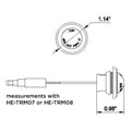 Heise HE-TR7503 Round White Marker/Clearance Light - .75 Inch, 3 LED Heise