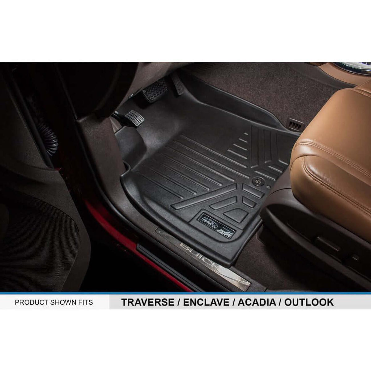 Smartliner SA0043/B0044 Smartliner Floor Liners Front/Rear 2009 – 2017 Traverse/Enclave/Acadia/Outlook with 2nd Row Bucket S SMARTLINER
