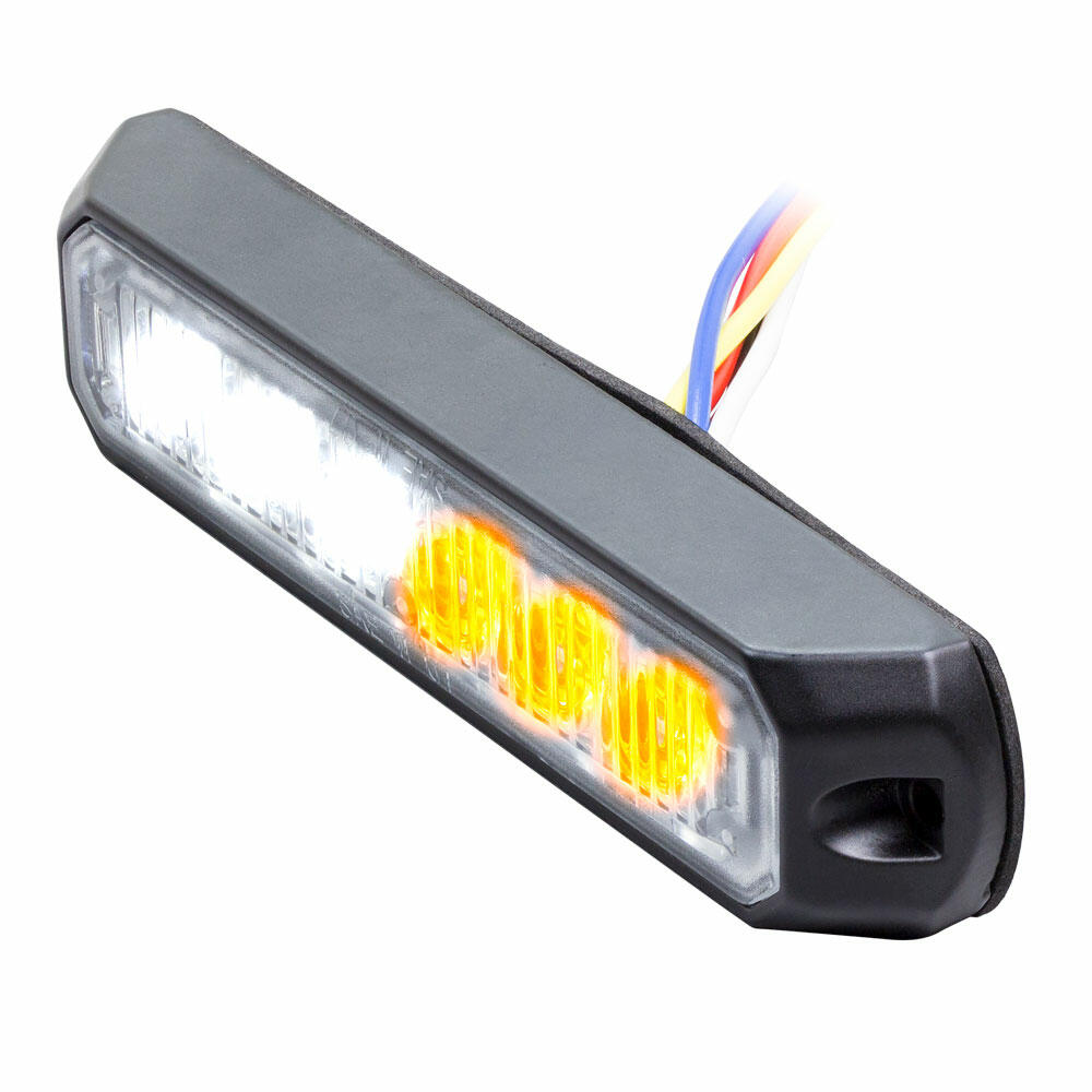 Heise HE-MUMRK-6WA White/Amber Marker Lights - 4.9 Inch, 6 LED HEISE LED Lighting Systems