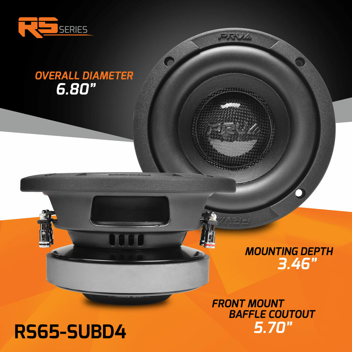 PRV Audio RS65-SUBD4 6.5" Car Subwoofer PRV Audio