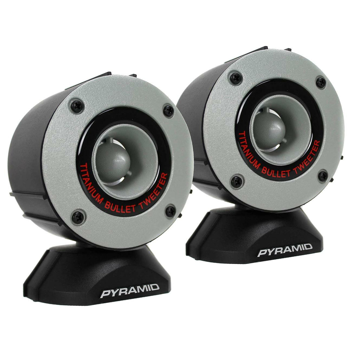 Pyramid TW28 Peak Power 3.75" Aluminum Bullet Horn 1" Titanium Dome Super Tweeter (Pairs) Pyramid