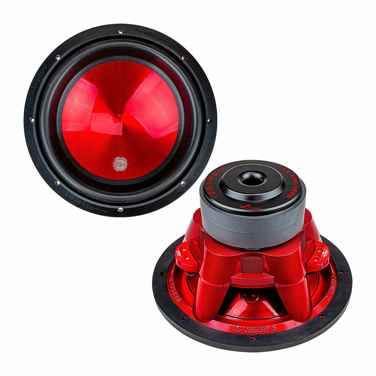 Audiopipe TXX-APD-12RD 12" Eye Candy Aluminum Cone Subwoofer (TXX-APD-12RD) Audiopipe
