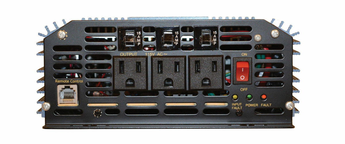 Samlex SAM300012 3,000 Watt (6,000 Watt Surge) Modified Sine Wave Inverter With 3 Outlets & Cooling Fan. Remote Control Available Samlex