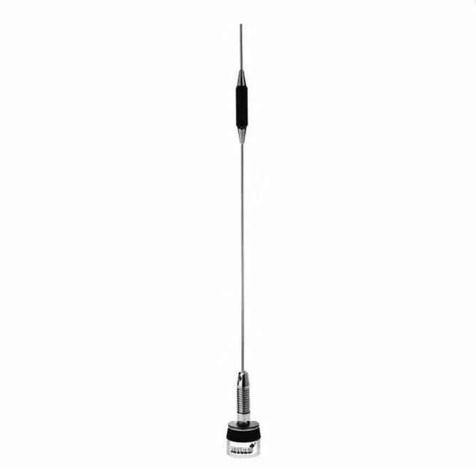 PCTEL & Maxrad MUF4505NGPS 450-470 MHz, 5/3 dB Base Loaded Chrome Coil Rugged - No Ground Plane Required With Spring PCTEL/Maxrad