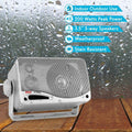 Pyle PLMR24S  Marine 3-Way Box Speakers with 3.5” Woofer (Silver) Pyle