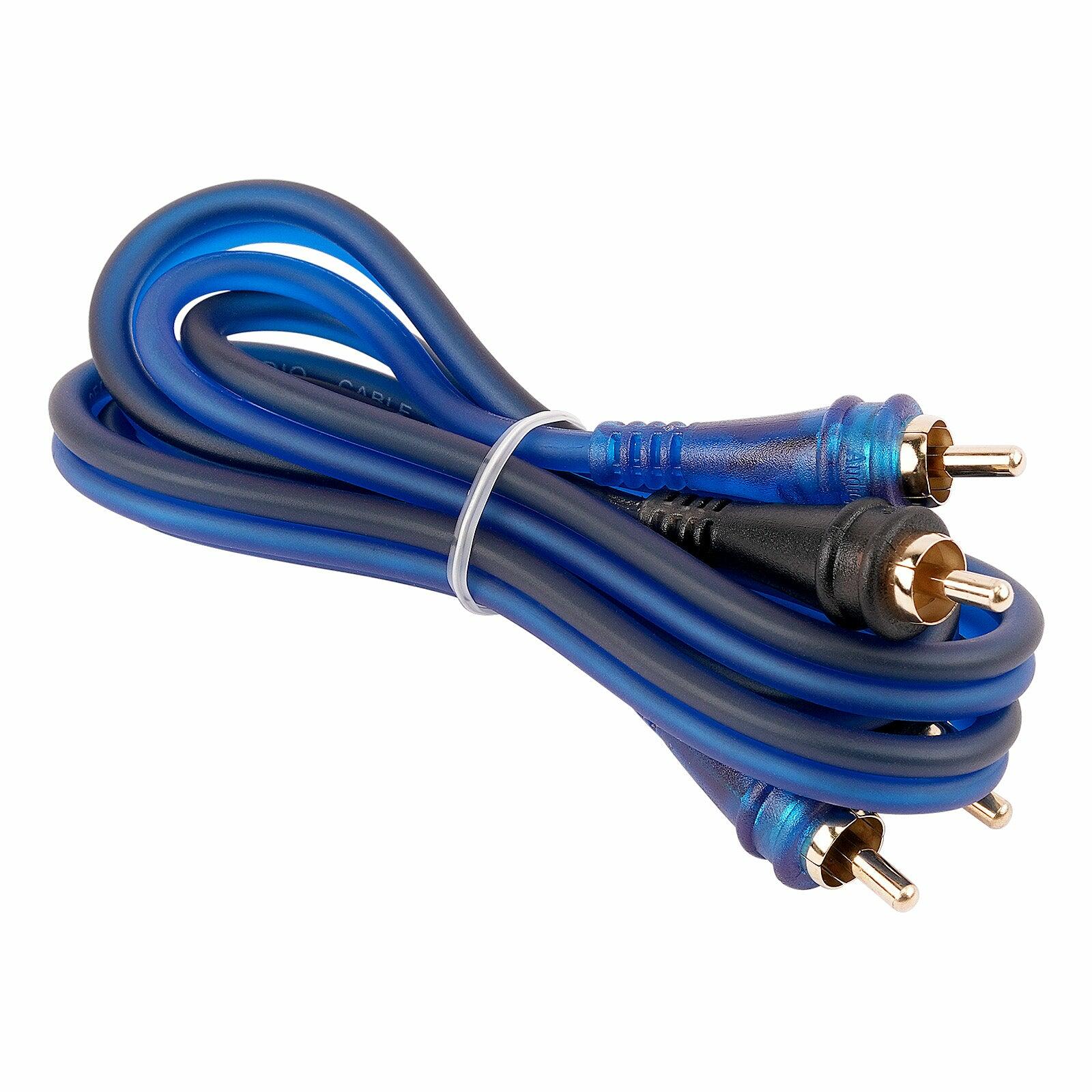 Audiopipe BMV-BLS-3 3FT Frosted RCA Audio Cable (BMV-BLS-3), 10-Pack (10 Individual Cables) Audiopipe